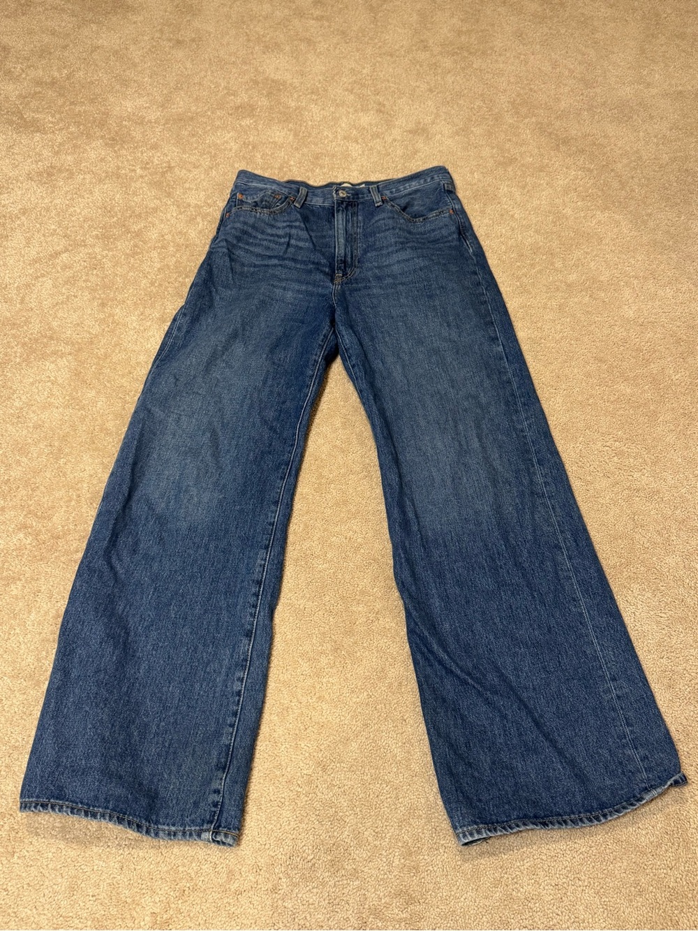 Levi's Ribcage Wide Leg Jeans Medium Wash